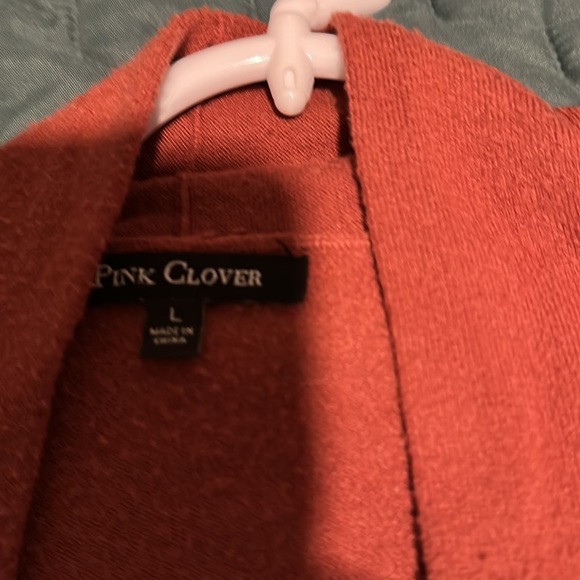 Pink Clover Women's Long Sleeve Open Front Pocket Cardigan Size large - Picture 3 of 4